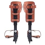Tree Climbing Spike Kit, Pole Climbing Spurs Steel Adjustable Climber Strap Gaffs Upgrade Cow Leather Tree Climbing Gear Pole Climbing Spurs Tool for Felling Trees, Picking Fruit, Hanging Objects