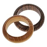 BESTonZON Anillos de Madera para Nudillos, Set de 2 Piezas Detalles Únicos, Perfectos para Eventos Casuales y Formales