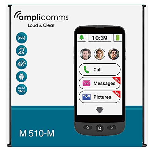 Amplicomms M510-M 4G Senior Smartphone med Magnetisk Laddare