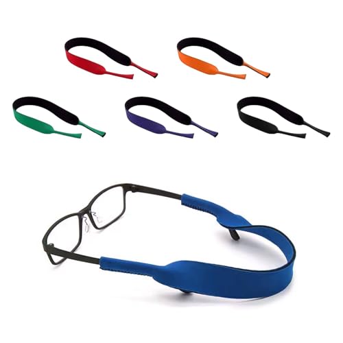 Dreamil Cintas deportivas para gafas de deporte, 6 unidades, correa y soporte de neopreno, cordón y cadena para gafas de sol, ideal para correr, natación y esquí
