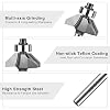 45 Degree Chamfer Router Bits with 1/4 Shank 4PCS Bevel Edge Forming Router Bits (Cutting Diameter:1/4, 5/16, 3/8, 1/2)