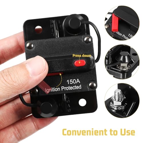 Disjoncteur réarmable CC 150A protection électrique circuit bateau et auto - 2