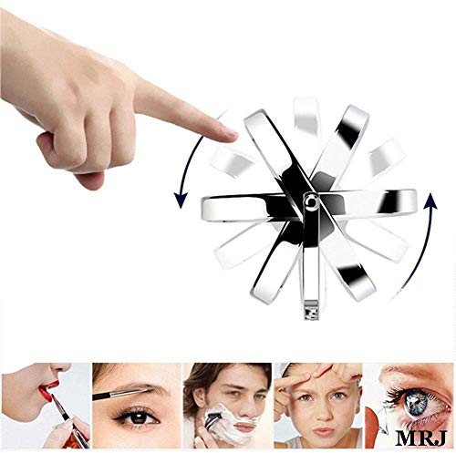 Miroir de maquillage chrome haut de gamme 8,5 pouces avec gradation touch sensitive