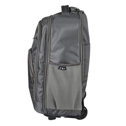 Image of Trolley Backpack with Wheels | Laptop Backpack for Men | Rolling Bag for Travel | Polyester Carry -On for Travel, Office, Camping, Offical Trips | Water Resistant(40L, Grey)