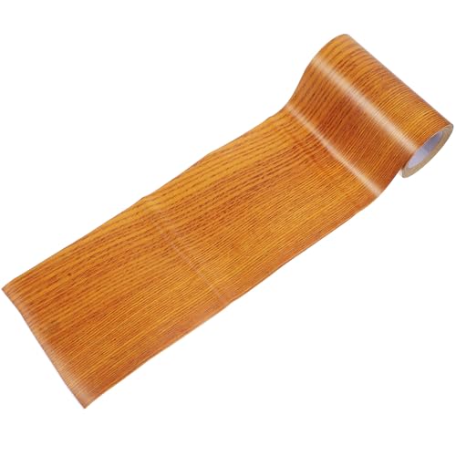 HAKIDZEL Rodapié Autoadhesivo Flexible 10 CM X 5 M en PVC Diseño de Vetas de Madera, Moldura para Decoración de Paredes en Dormitorios