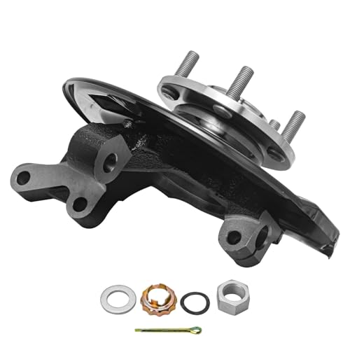 Image of Detroit Axle - Front Right Steering Knuckle for 2007-2017 Dodge Caliber Jeep Compass Patriot, Steering Knuckle & Wheel Bearing Hub Assembly 2008 2009 2010 2011 2012 2013 22014 2015 2016 Replacement