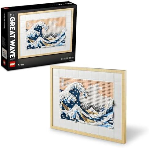 LEGO Art Hokusai Büyük Dalga 31208 – Sanatsever Yetişkinler için Yılbaşı Hediyesi Fikri, 6 Kanvas Zemin ve Hokusai'nin İmzasını Taşıyan bir Karo İçeren Yaratıcı Model Yapım Seti (1810 Parça) - Görsel 1