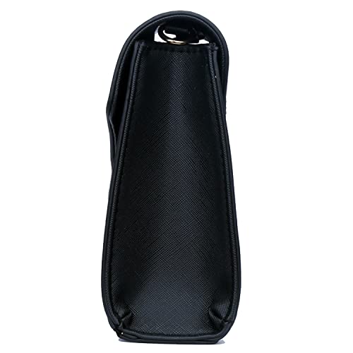 Kkxiu Women Elegant Faux Leather Evening Envelope Clutch Purse Foldover Bags For Party Wedding Prom (A-Black) #TOP3