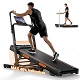 UMAY Tapis Roulant Pieghevole Salvaspazio Inclinabile 40%, Walking Pad Nero
