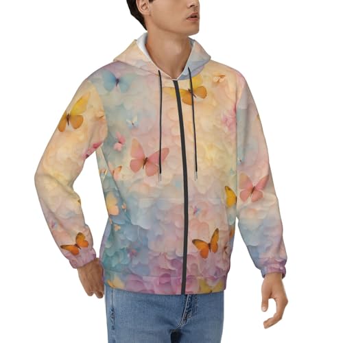 Sweat à capuche imprimé papillon pour vos sorties décontractées et weekends