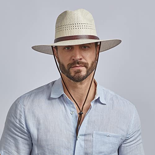 American Hat Makers Straw Hats For Men & Women – Barcelona Fedora Hat – Sun Hat – Outdoor Beach Hat Natural #TOP5