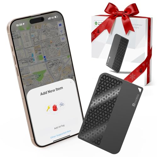 BFADEHA 2025 [Apple MFi Certified] (iOS Only) Bluetooth Tracker Smart Card for Apple Find My iPhone Wallet GPS Tracker, 5-10 Years Staying Power, Keys Finder and Item Locator for Keys, Bags, Passport