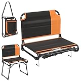 Extra Wide Stadium Seats for Bleachers, Portable Stadium Seats with Back Support, Bleacher Chairs with Back and Cushion Includes Shoulder Strap, Multi-Use Folding Chairs for Indoor Outdoor Camping