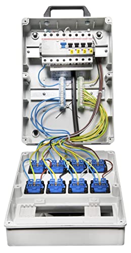 VOTHA® Kunststoff-StandverteilerKÖLN mit FI-Schalter Eingang CEE 16 A, 400 V, Steckdose 230 V~ 8, CEE 16 A, 400 V~ ohne, CEE 32 A, 400 V~ ohne, LS 16 A, 1-polig, C 4, LS 16 A, 3-polig, C ohne