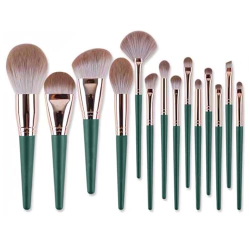 pclapora 14 Piezas Brochas de Maquillaje, Brochas de Maquillaje Profesional, Pinceis Maquilhagem, Brocha Colorete para Base Polvos Sueltos Rubor y Sombra, Iluminadore, Contorno