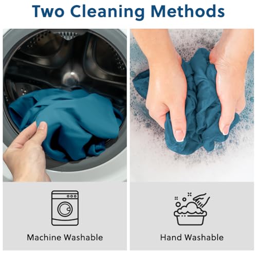 flintronic Drap de Sac de Couchage Léger 210 x 75cm, Sac de Couchage de Drap avec Compartiment pour Oreiller, Drap de Sac de Couchage Léger et Portable pour Voyage Hôtel Camping, Bleu – vue 7