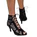 Imagen de Heels Baile Mujer Heels Dance Shoes Tacon Fino Zapatos Fiesta con Cordones Zapatos Punta Abierta Botines de Baile con Tacón Alto Salsa y Bachata de Salon Sandalia Elegantes Calzado de Danza
