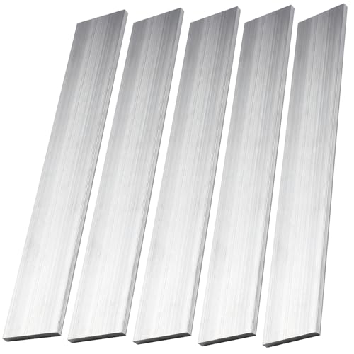 5 Pieces 1/4" (6mm) X 2"(50mm) Square Aluminum Flat BAR 12"(305mm) Long,6061 General Purpose Plate,T6511 Solid New Mill Stock (1/4x2x12inch, 5Pcs)