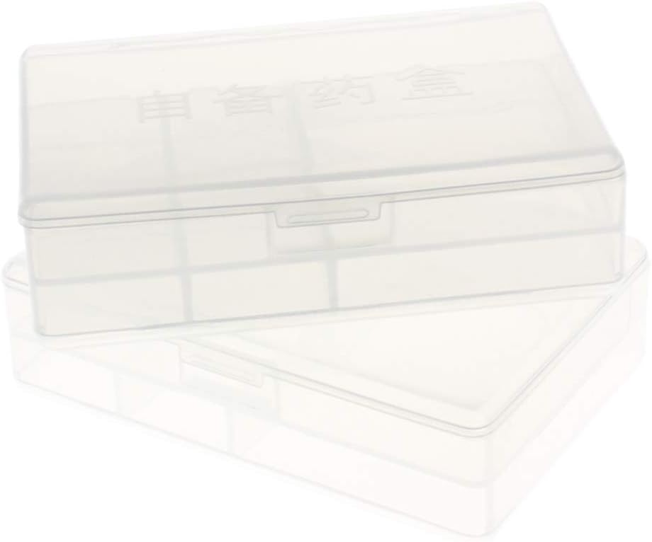 Utoolmart Tool Box, ABS Tool Box with Tray and Organizers Includes Removable Layers 8.9 x 5.1x 4.5 inches Red 1 Pcs