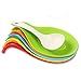 OUZIFISH Kitchen Silicone Spoon Rest Heat Resistant Insulation Mat 5 pcs/set Colorful