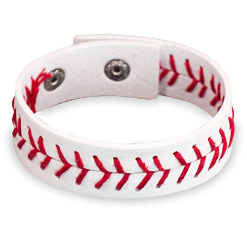 ChalkTalkSPORTS | Softball Baseball Basketball Jewelry | Authentic Leather Ball Bracelet