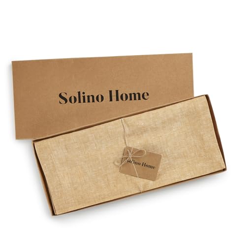 image for Solino Home Linen Table Runner 156 Inches Long - Athena, 100% Pure Lin