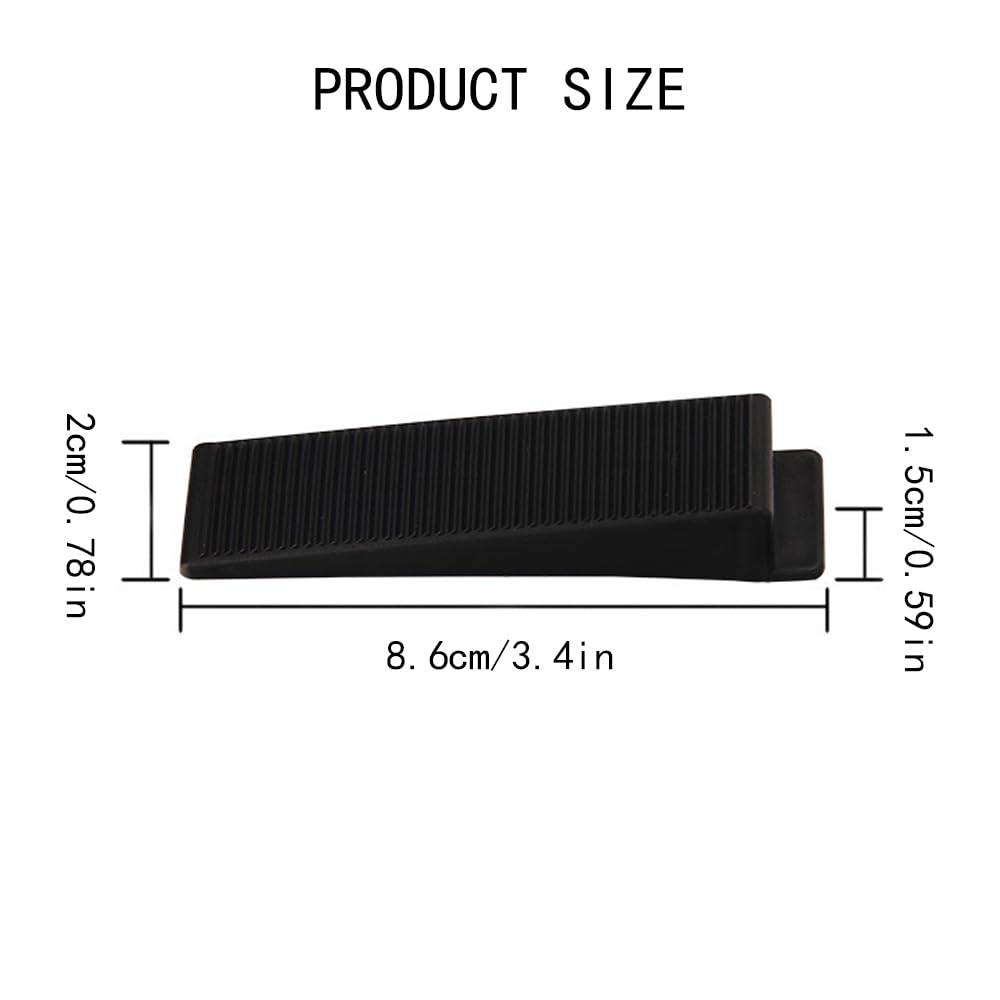 TRKETK 30 Pcs Fence Panel Wedges, Plastic Tile Leveling Insert Locator Stop, Black Reusable Spacers, Rattling Noise Stoppers - Image 2