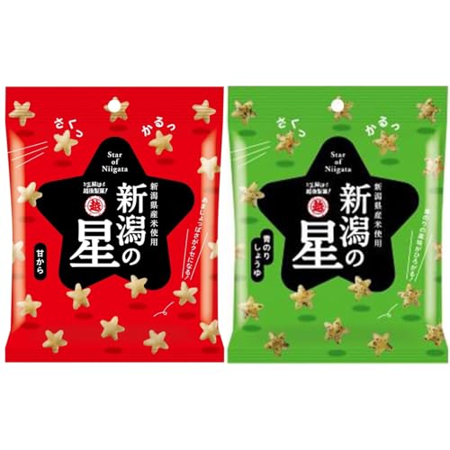 越後製菓 新潟の星 甘から 40g + 青のりしょうゆ 40g 各3個セット 8LINK