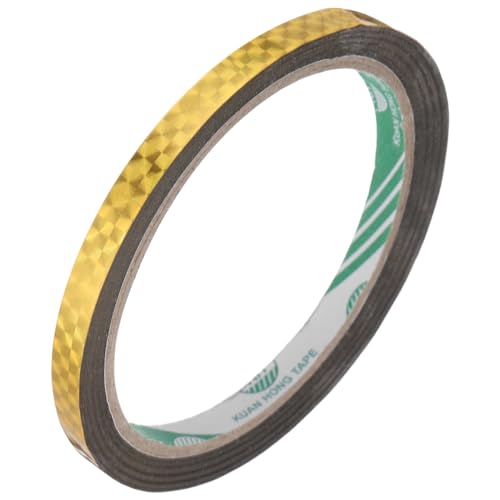MECCANIXITY Gold Metalized Tape 1/5 Inch x 55 Yards Decor Tape for Craft Detailing Accent Wall, Graphic Arts