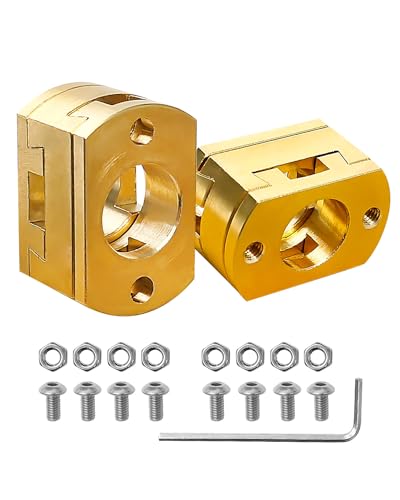 TIKSCIENCE - TIKSCIENCE Ender 3 Oldham Coupling Coupler Brass Z Axis Coupler Fit for Ender 3 Pro V2 S1 / Pro CR-10 S4 S5 CR10S 3D Printer T8 Lead Screw