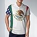 U.S. Canada Mexico Flags Men's Short Sleeve Polo Shirt Casual Athletic Collared Golf Tee Tops 5XL
