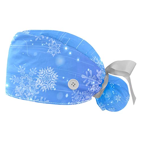 Chapeaux bouffants JDEZ pour le travail en hiver motif flocons de neige