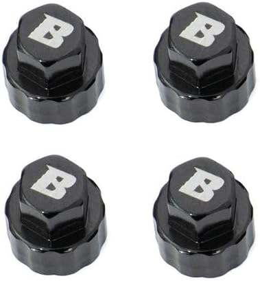 RC Crawlers Truck Upgrade Parts for FMS FCX24 FCX18 1/24 and 1/18 Scale : M3 1.0" Aluminum D-Hole Beadlock Wheels Hub Cover (4pcs) Black
