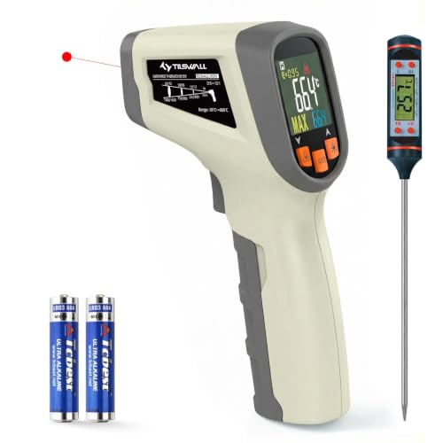 Tilswall Infrared Thermometer Laser Temperature Gun 58 F 1112 F Off White - image 1