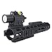 GVN Polymer 5, 7, 9, 11 Slots Mloks Rail Section Fits Mloks System (Black)