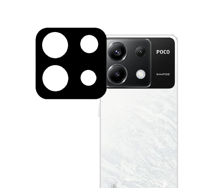 RESOLUTE 3D Camera Lens Protector for Poco X6 5G - Pack of 1 (Black) (B0D73S6SMB) Amazon Price History, Amazon Price Tracker