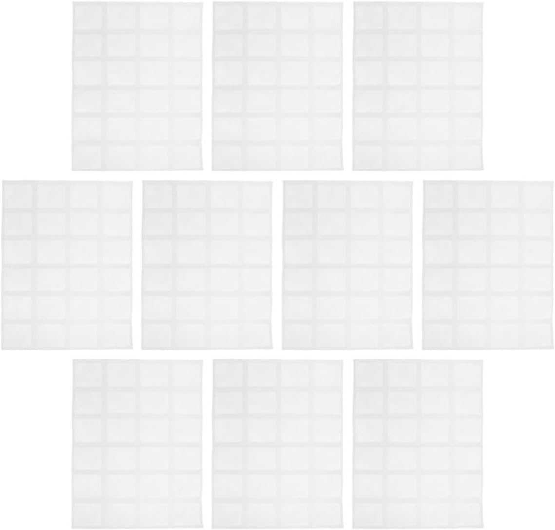 Abaodam 10 Sheets Self-Absorbing Ice Bag Packs 24 Slots Per Sheet, White
