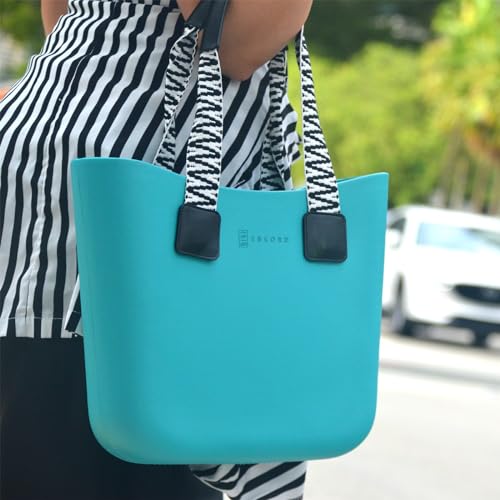 EVA beach bag | Rubber Tote | Waterproof Washable Durable Lightweight | Office Travel | Inner Bag Three pair handles4