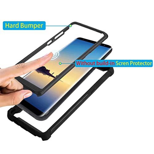 Asuwish Phone Case for Samsung Galaxy A20s Cover Rugged Shockproof Hard Drop Proof Full Body Protective Heavy Duty Hybrid Mobile Dual Layer Bumper Cell Accessories A 20s Plus A207M Women Men Black