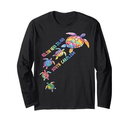 Hilton Head Island South Carolina Sea Turtle Lover Beach HHI Maglia a Manica