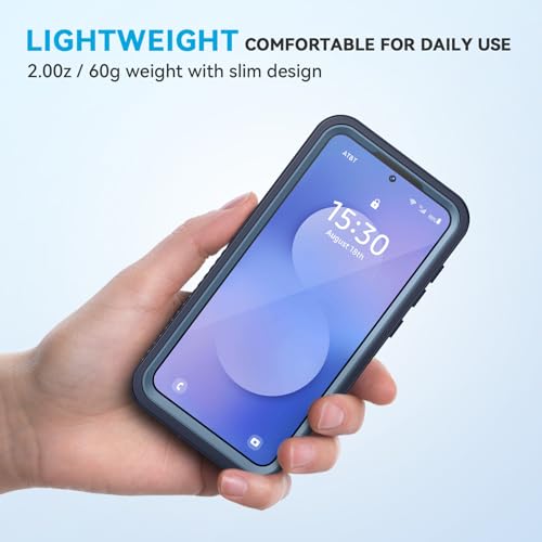 Lanhiem for Samsung Galaxy S25 FE Case, IP68 Waterproof Dustproof with Built-in Screen Protector, Heavy Duty Full Body Protective Phone Case for Galaxy S25FE 5G 6.7 Inch, Navy Blue by Lanhiem - Used condition - Image 2
