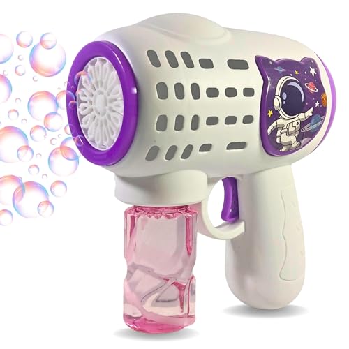 Lança Bolhas De Sabão Automática Infantil Máquina Pistola Lançador de Bolhas Bola De Sabão (Branco)