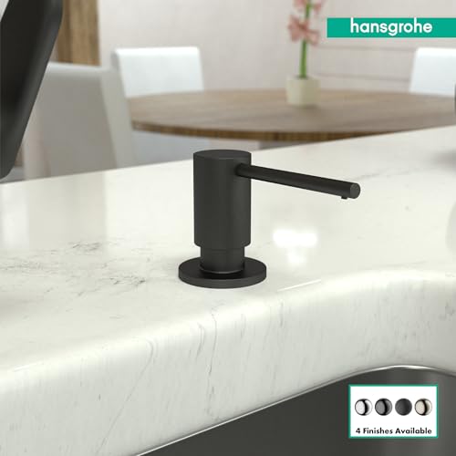 hansgrohe Focus Modern Bath and Kitchen Sink Soap Dispenser in Matte Black, 40438671 by hansgrohe - Image 3