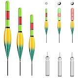 GAOUTO Set di 3 pose a LED, adatte per la pesca, con luci a LED, per la pesca intelligente, per lanci lunghi, accessori per pesca di alta qualità, galleggianti a LED, con batteria tipo CR425