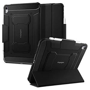 Spigen Rugged Armor Pro Full Cover Folio Case Compatible with iPad 10.9inch 10th Gen A14 Bionic (2022) [Pencil Holder] [Auto Sleep/Wake] [Trifold Stand] – Black