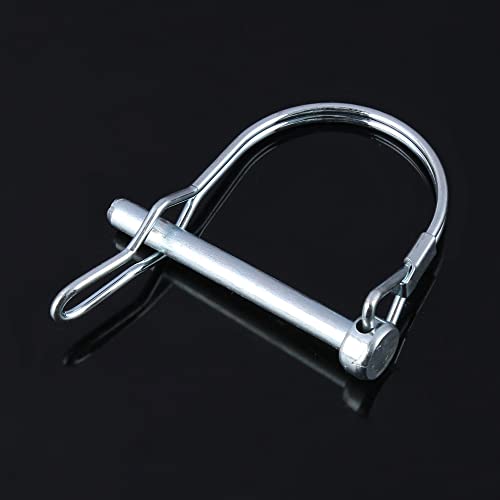 10 Pcs Trailer Coupler Pin 1/4"X2-3/4" (6X70Mm) Stainless Steel Pto Shaft Pin Heavy-Duty Round Arch Wire Shaft Locking Pin Safety Coupler Pin Retainer For Farm Wagons Lawn Garden (Silver) #TOP1
