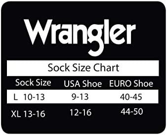 Wrangler Riggs Workwear Mens Cotton Over the Calf Work Boot Socks 2 Pair Pack, Black, X-Large