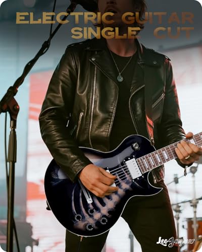 Image of Leo Jaymz SC Series Electric Guitar - Mahogany Body, Laurel Fingerboard, Dual Humbuckers, Tune-O-Matic Bridge, C Neck, 18:1 Tuners (Skull)