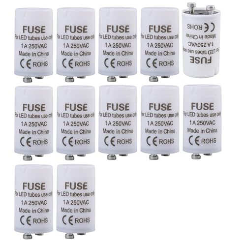 12 Piezas Arrancadores LED, Arrancadores para Tubos Fluorescentes, Arrancadores de Neón 40w, Voltaje 85 265v, Compatibles para Tubos T8/T5, Alta Fiabilidad, para Iluminación Fluorescente Y LED