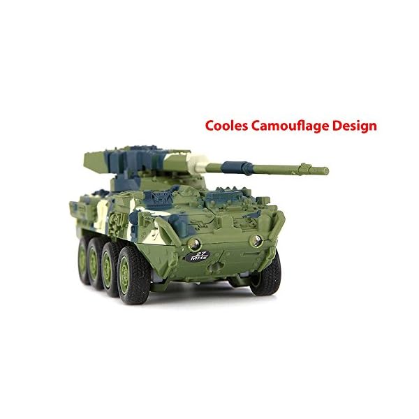HSP Himoto RC Mini Ferngesteuerter Panzer mit integriertem Akku, Panzer-Kampfwagen M1128 Stryker, Tank-Fahrzeug inkl… – Bild 3